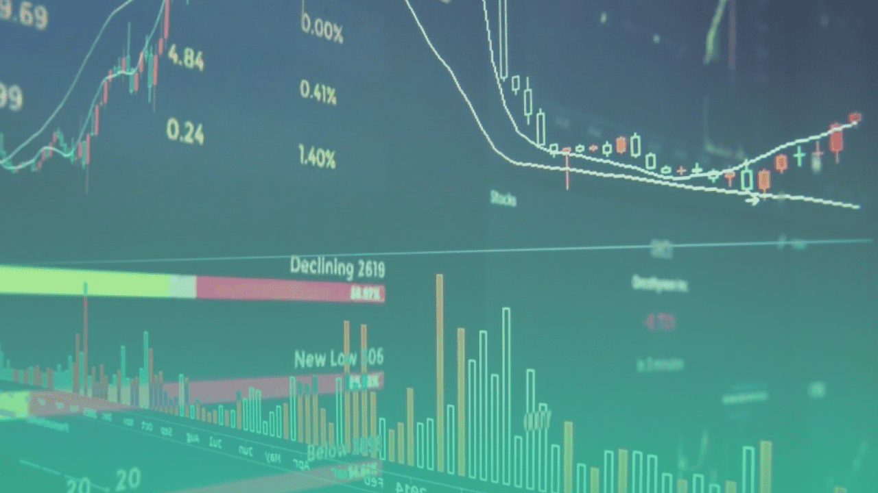 Analysis chart of financial data in an automated trading systems